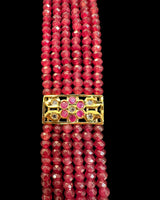 DLN139 Kashf Rani Haar with Earrings – Gold Plated with Onyx & Pearls ( READY TO SHIP )