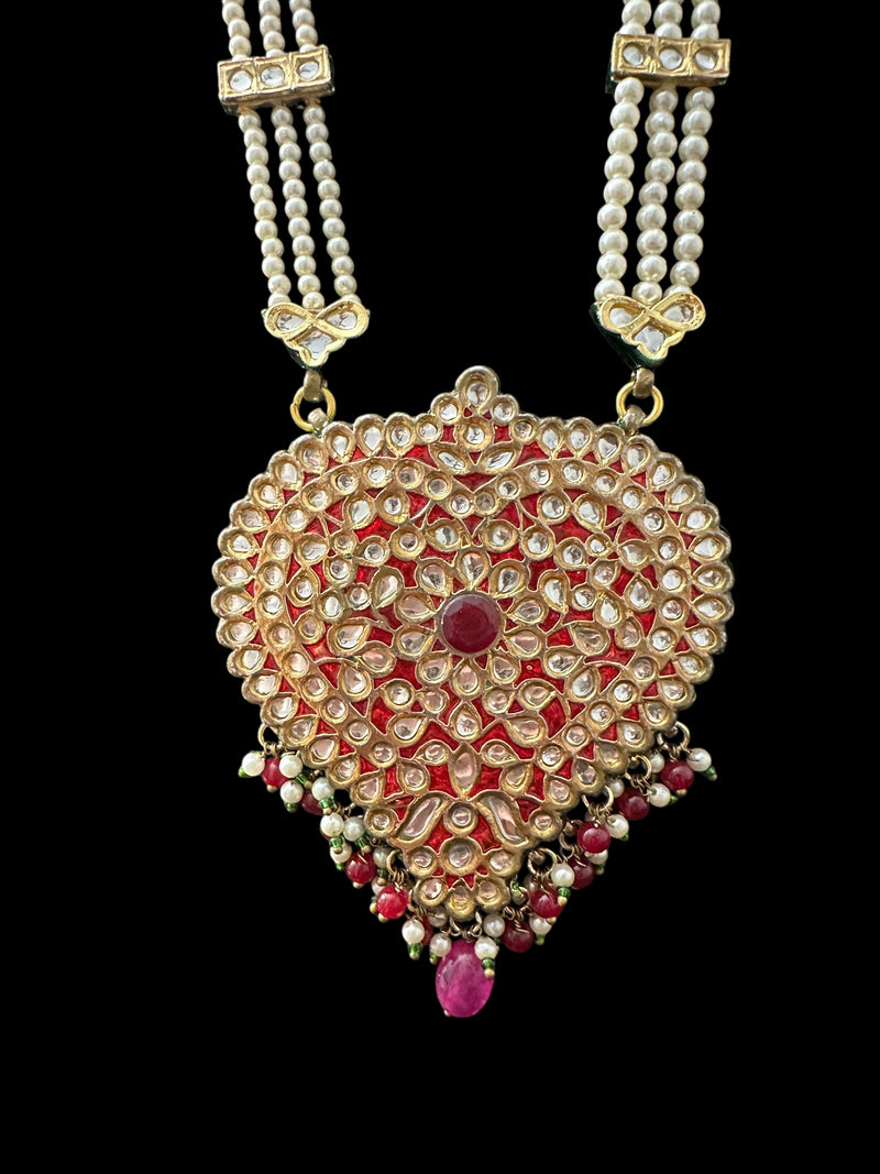 DLN82 Anan kundan rani haar (long necklace set ) ( READY TO SHIP )