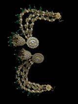 Kundan jhumka earrings with ear supports   ( READY TO SHIP )