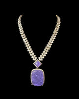 DNS231 Purple doublet necklace set ( READY TO SHIP )