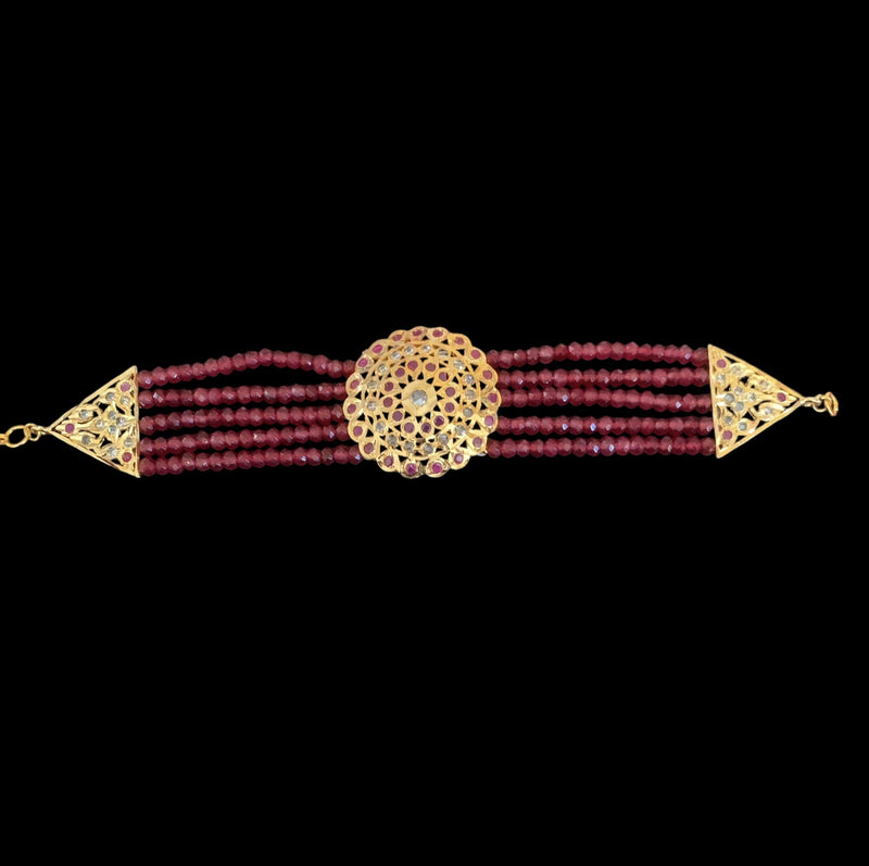 Noor bridal set in rubies (SHIPS IN 4 WEEKS )