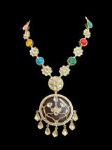 kundan necklace set - Navratan ( READY TO SHIP )