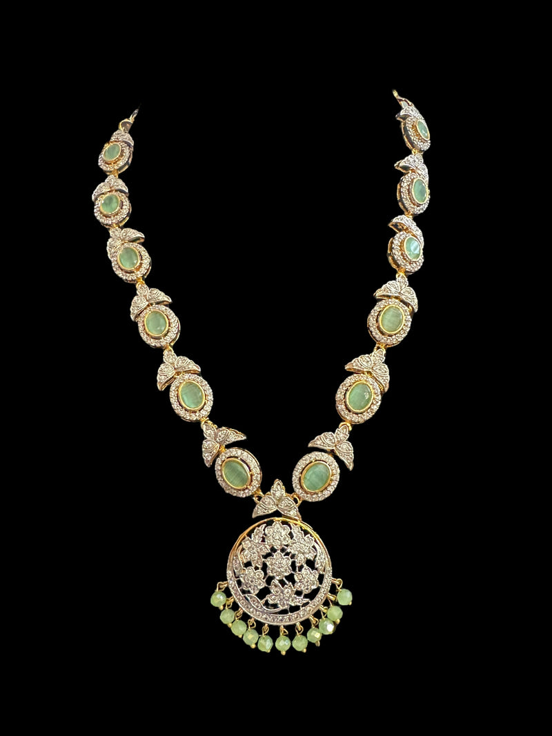 DNS143 Zehra necklace set in mint ( READY TO SHIP )