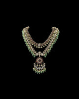DNS229 Irma Gold-Plated Doublet Polki Necklace Set ( READY TO SHIP )