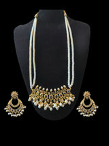 PS520 Hyderabadi / Nizami tirmani in fresh water pearls with chandbali( READY TO SHIP )