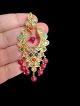 DER778 Mushk navratan hyderabadi earrings ( READY TO SHIP )