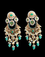 ERS3 Gold-Plated Dangler Earrings with Zircons & Shell Pearls ( READY TO SHIP ) (Copy)