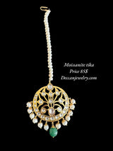 DJTK231 large tika in fresh water pearls and moissanite ( READY TO SHIP )