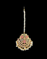 Mohini sapphire ruby pearl earrings tika ( SHIPS IN 4 WEEKS  )