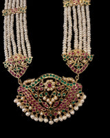 Hareem Ruby emerald fresh water pearl rani haar ( SHIPS IN 4 WEEKS  )