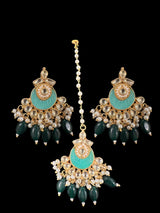 Megha kundan earrings tika ( READY TO SHIP )