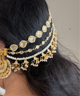 Bridal Kundan & Pearl Ear Supports ( READY TO SHIP )