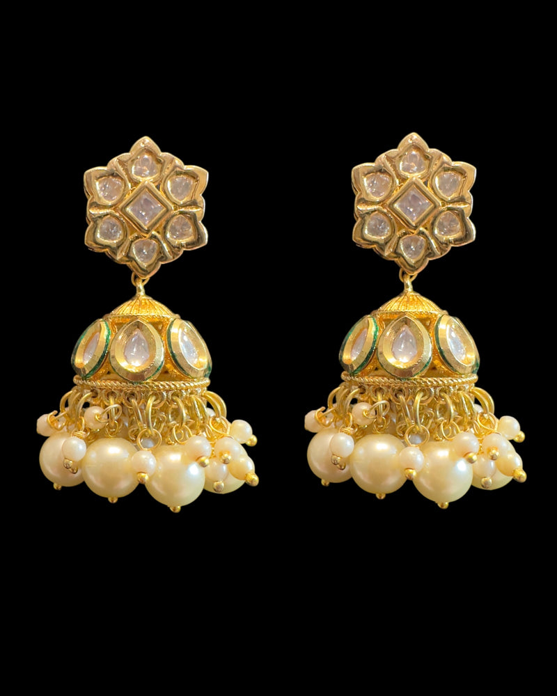 Polki jhumka earrings ( READY TO SHIP )