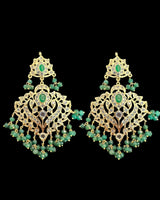 Aleezay necklace set in green  (SHIPS IN 4 WEEKS )