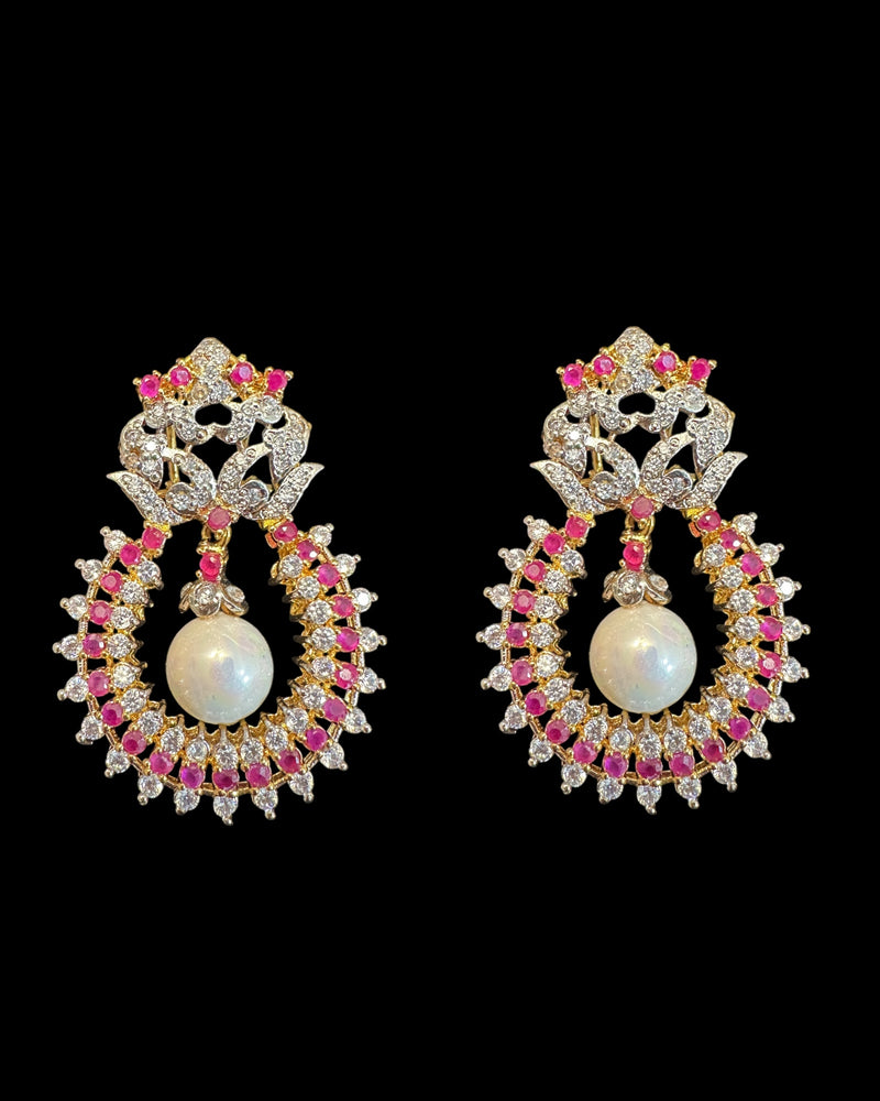 DER910 Chandbali Earrings – 4 Color Options | Lightweight & Elegant ( READY TO SHIP )