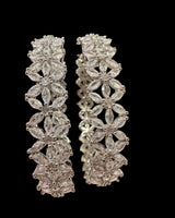 B815 Silver-Plated Cubic Zirconia Bangles ( READY TO SHIP )