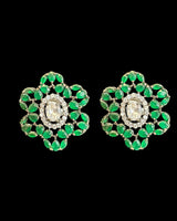 Arushi necklace set  - Red Green   ( READY TO SHIP)