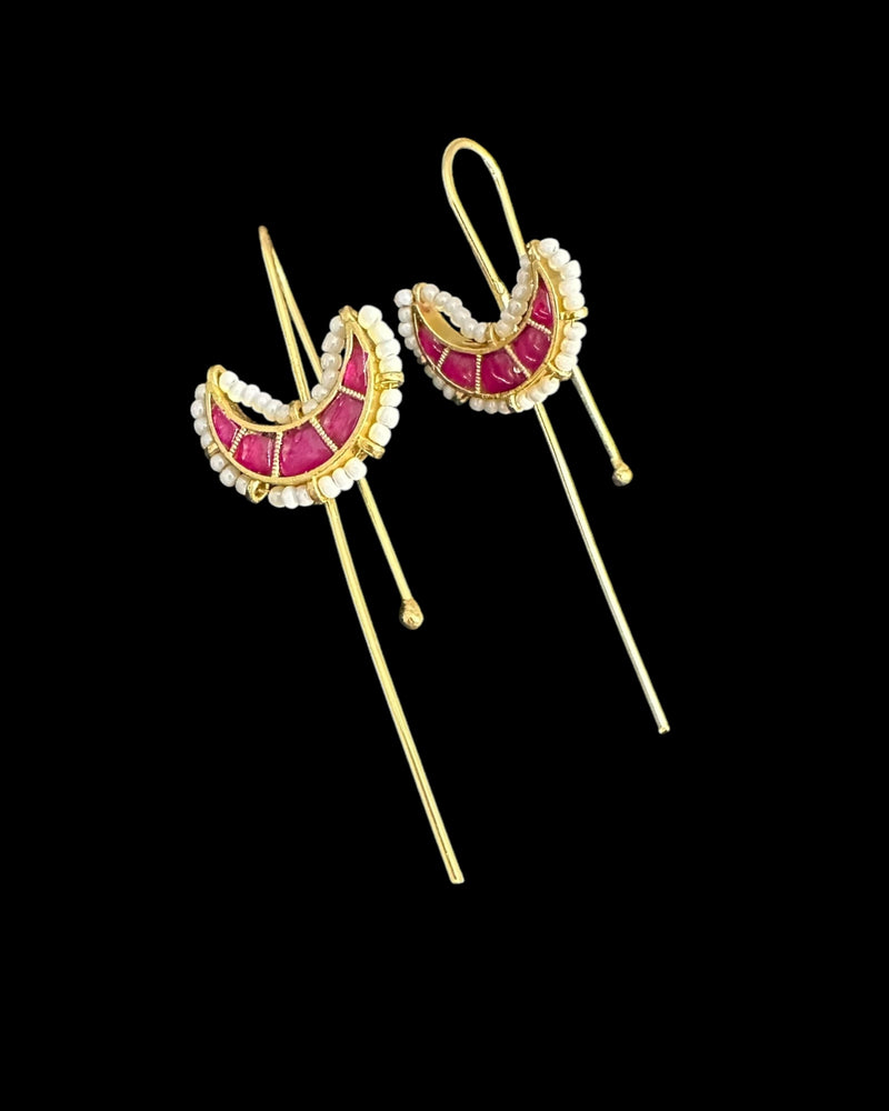 EC1 Gold-Plated Pachi Kundan Ear Cuff – Delicate & Lightweight Elegance ( READY TO SHIP )