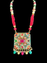 PS538 Sitara navratan kundan mala set with earrings ( READY TO SHIP )t