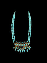 PS346 Tirmani in turquoise and ruby combination ( READY TO SHIP )