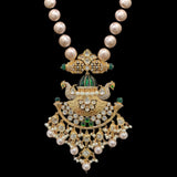 PS393 pendant set in pearls with Polki ( READY TO SHIP )