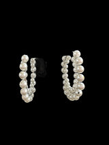 Large pearl hoops ( READY TO SHIP)