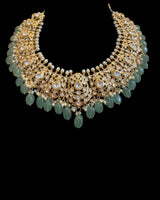 Gold plated moissnaite necklace with earrings ( READY TO SHIP )