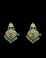 Aleezay necklace set in green  (SHIPS IN 4 WEEKS )