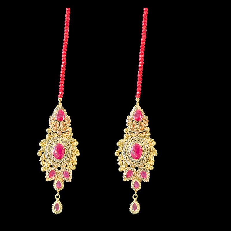 DNS92 Anika necklace in rubies  (READY TO SHIP)