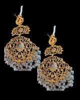 Zeba jadau earrings in pearl ( READY TO SHIP )