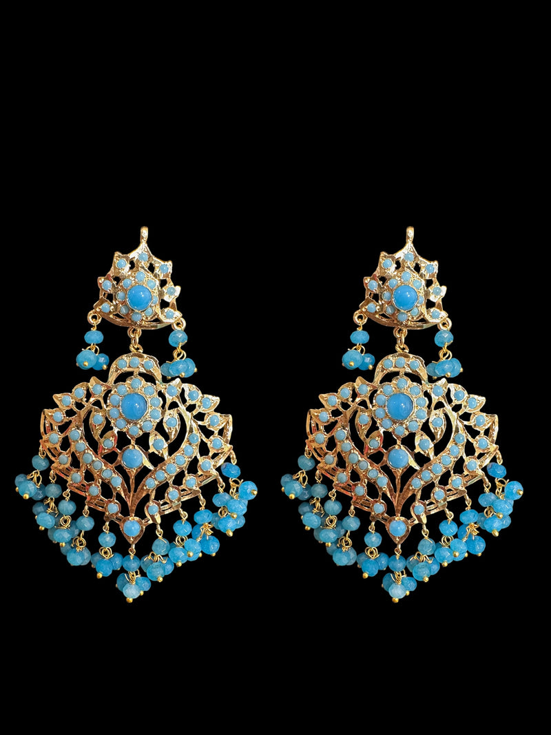 DER704 Ekta turuqoise / feroza  earrings ( READY TO SHIP )