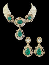 C530 Victorian choker set in green ( READY TO SHIP )