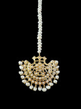 Saha chandbali tika in fresh water pearls ( READY TO SHIP )