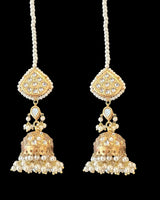 ER14 Thapa kundan jhumka earrings ( READY TO SHIP )