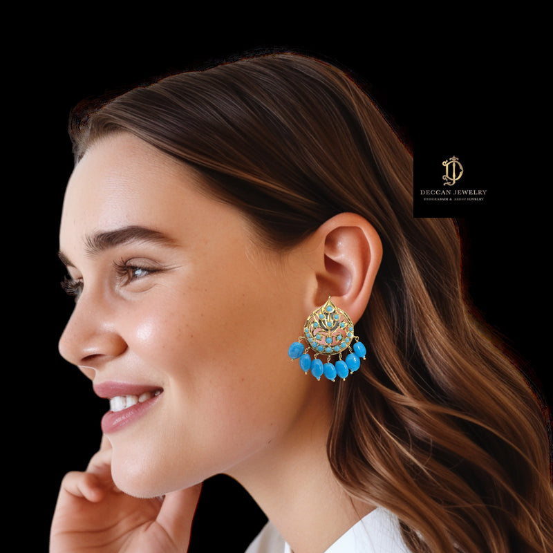 ET540 Asmee earrings in turquoise  (READY TO SHIP )