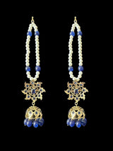 C540 Jadavi lacha with karanphool in blue / sapphire ( READY TO SHIP)