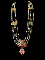 DLN54 Aabha chandan haar (rubies)( READY TO SHIP )