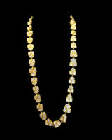 DLN142 Gold-Plated Kundan Mala Set – High-Quality CZ Stones | Single Line Elegance ( READY TO SHIP )