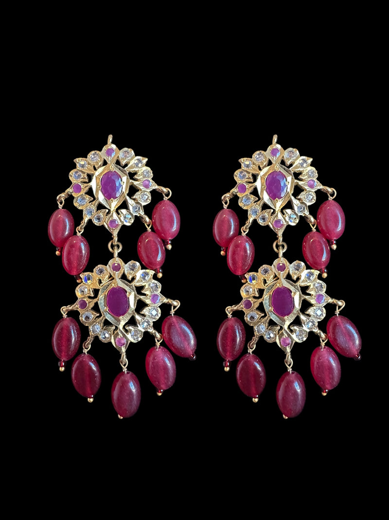 PS517 Neelam shell pearl pendant set in ruby ( READY TO SHIP  )