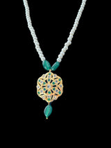 PS488 pendant set with emerald quartz  beads ( READY TO SHIP )