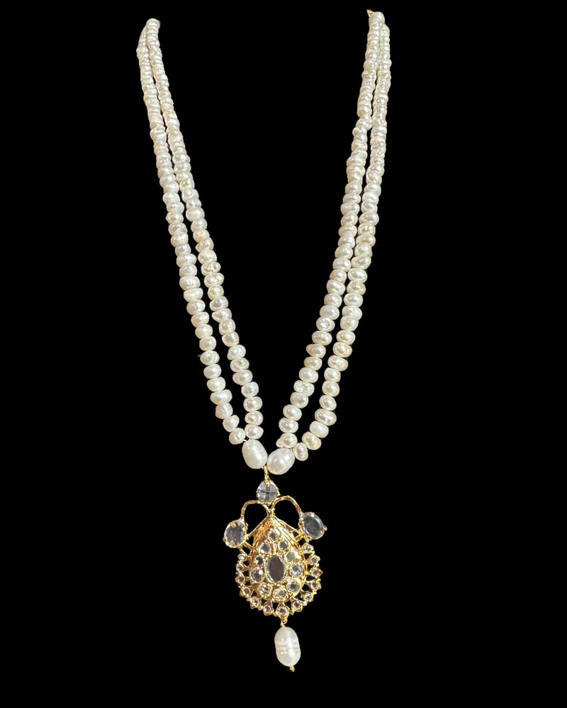 PS565  Jugni Fresh Water Pearl Necklace & Earrings Set – Gold Plated ( READY TO SHIP )