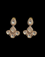 DNS509 Rose Gold Plated Polki Necklace Set – Lightweight Traditional Jewelry ( READY TO SHIP )
