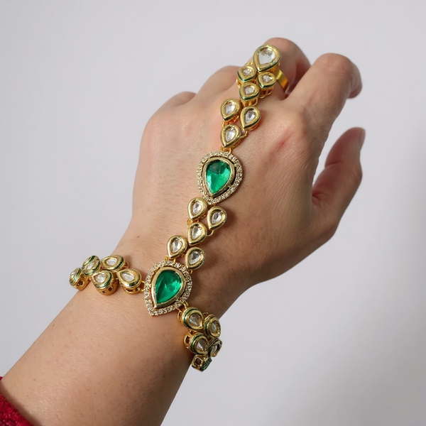 High-Quality Kundan Haathphool Bracelets -1 pair ( READY TO SHIP )