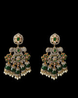Laiha gold plated earrings - Green ( READY TO SHIP )