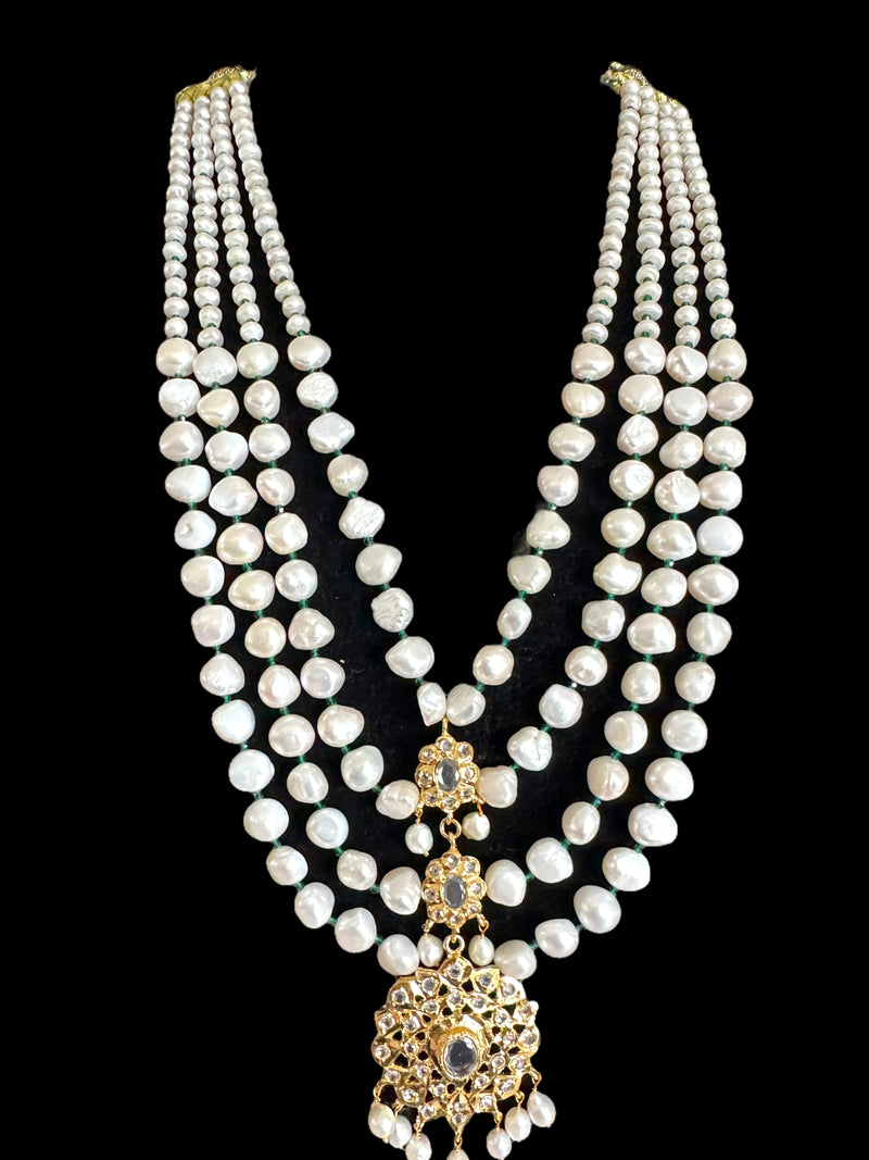 DLN71 Fresh water pearls Rani haar ( READY TO SHIP )