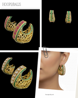 ER8 High quality Polki earrings / Bali style ( READY TO SHIP  )