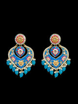 DER564 large sized kundan earrings ( READY TO SHIP )