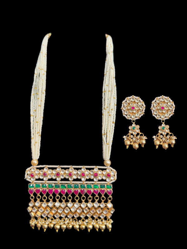 PS337 pachi kundan pendant set ( READY TO SHIP)