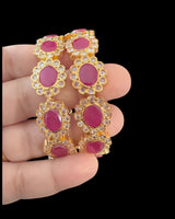 Hyderabadi gold plated bangles - Ruby( READY TO SHIP )