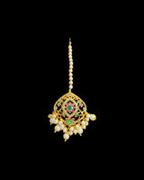 DNS502 Navratan Jadau Necklace Set with Earrings & Tikka | Gold Plated Semi-Precious Stone Jewelry
( READY TO SHIP )